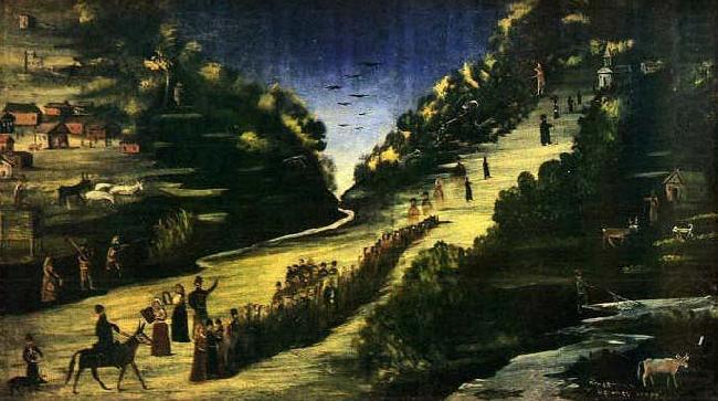Niko Pirosmanashvili Festival on the Tzkhenis-tzkaly River oil painting picture
